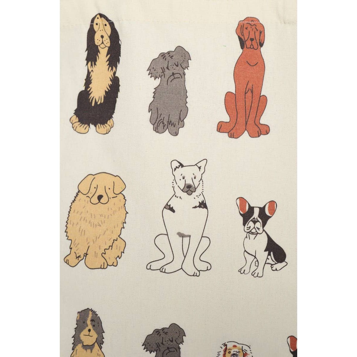 Adorable Dog Print Large Tote Bag With Zipper