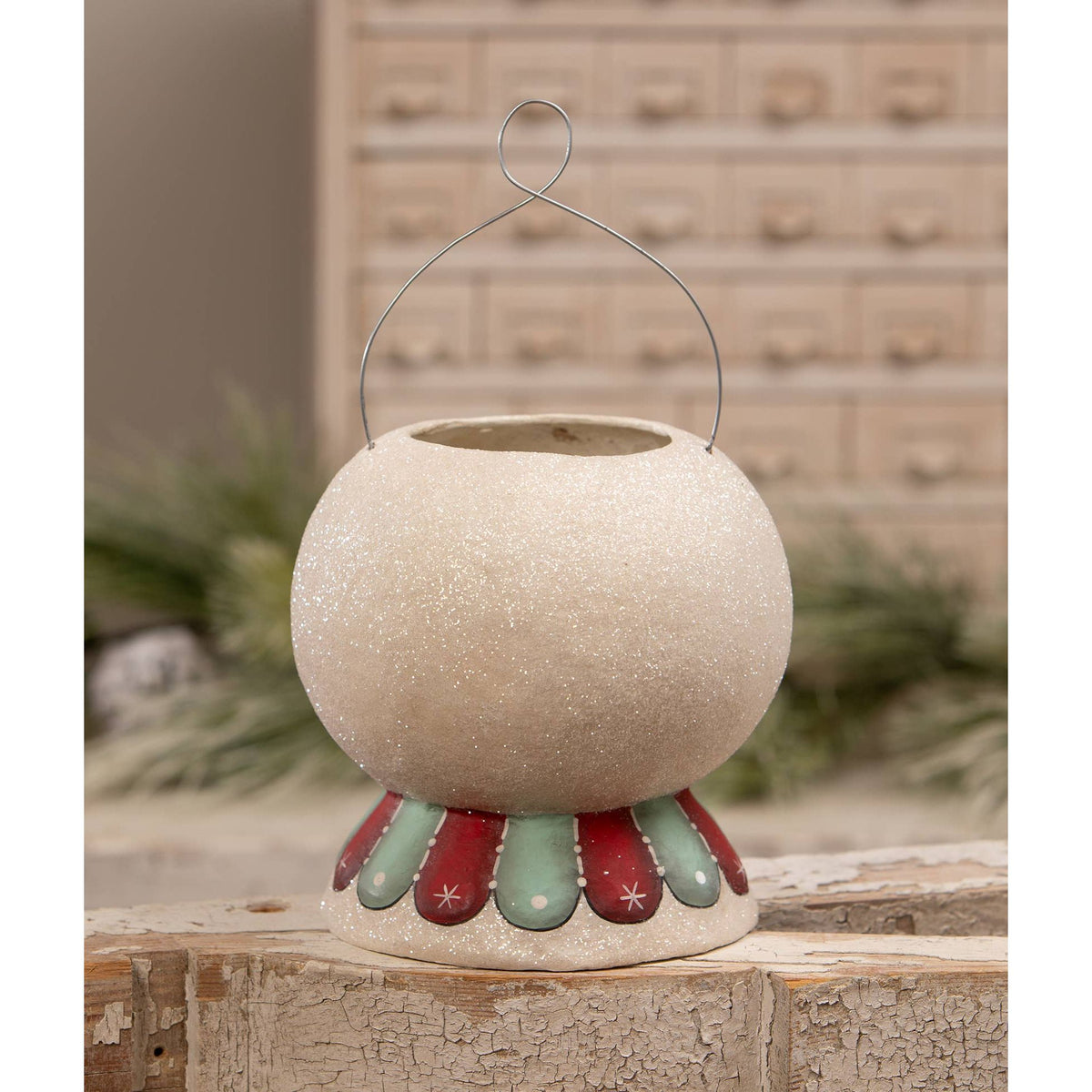 Minty Beau Snow Glow Lantern Bucket by Johanna Parker