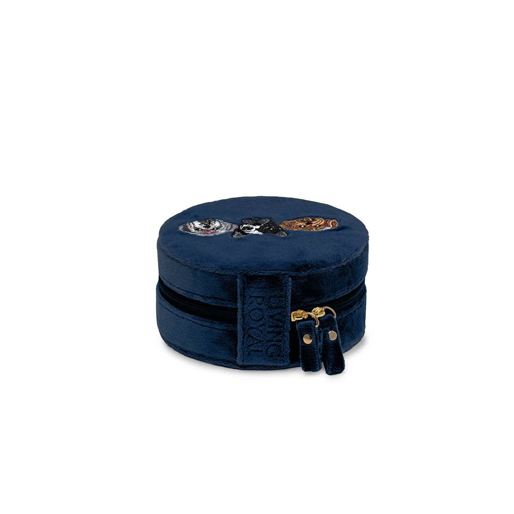 Velvet Jewelry Zip Case/Travel Organizer - Puppy Pals