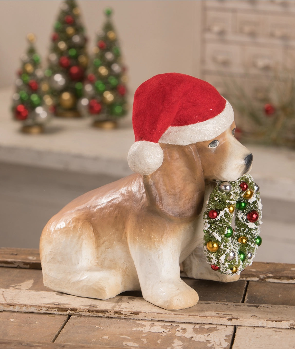 Christmas Puppy With Wreath from Bethany Lowe