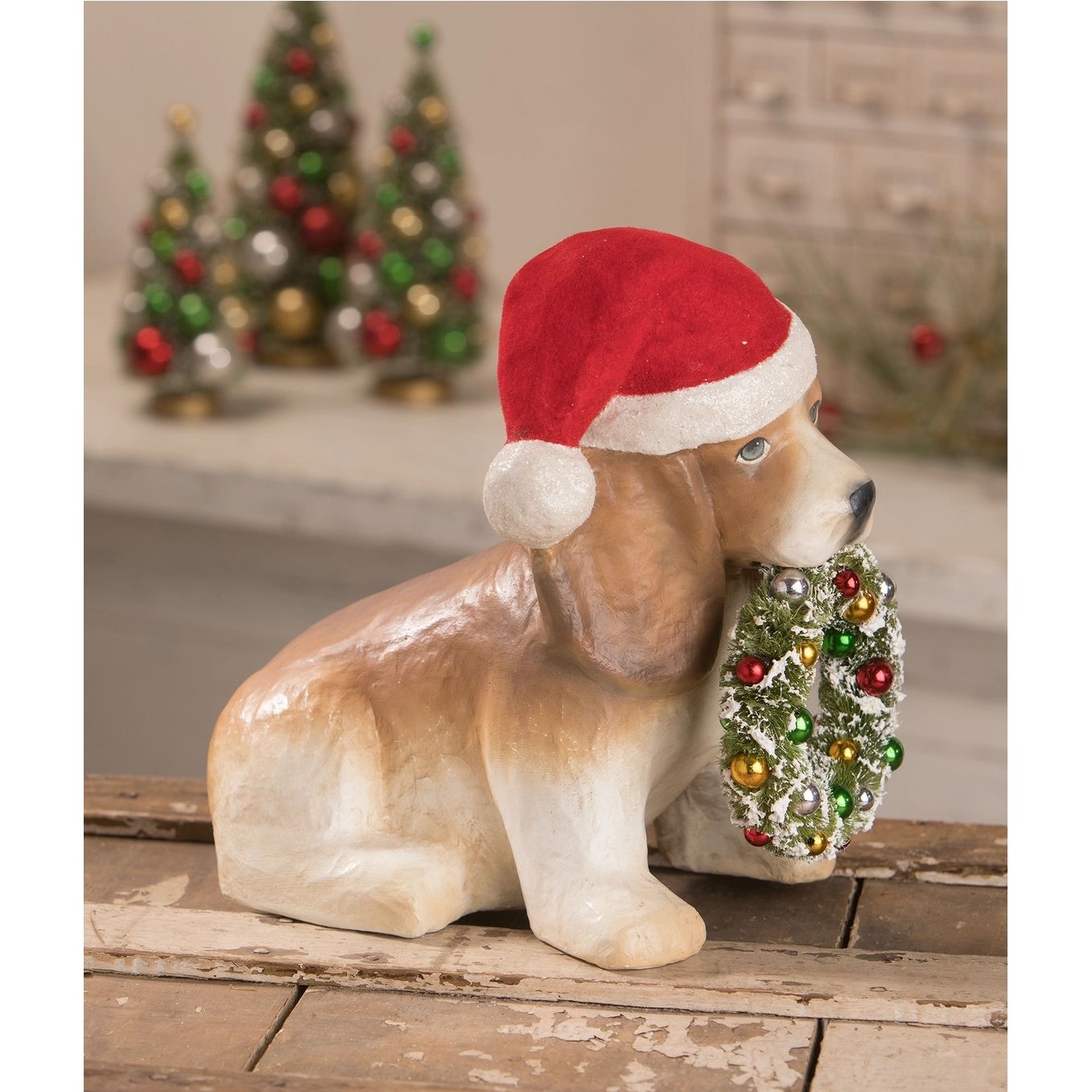 Christmas Puppy With Wreath from Bethany Lowe