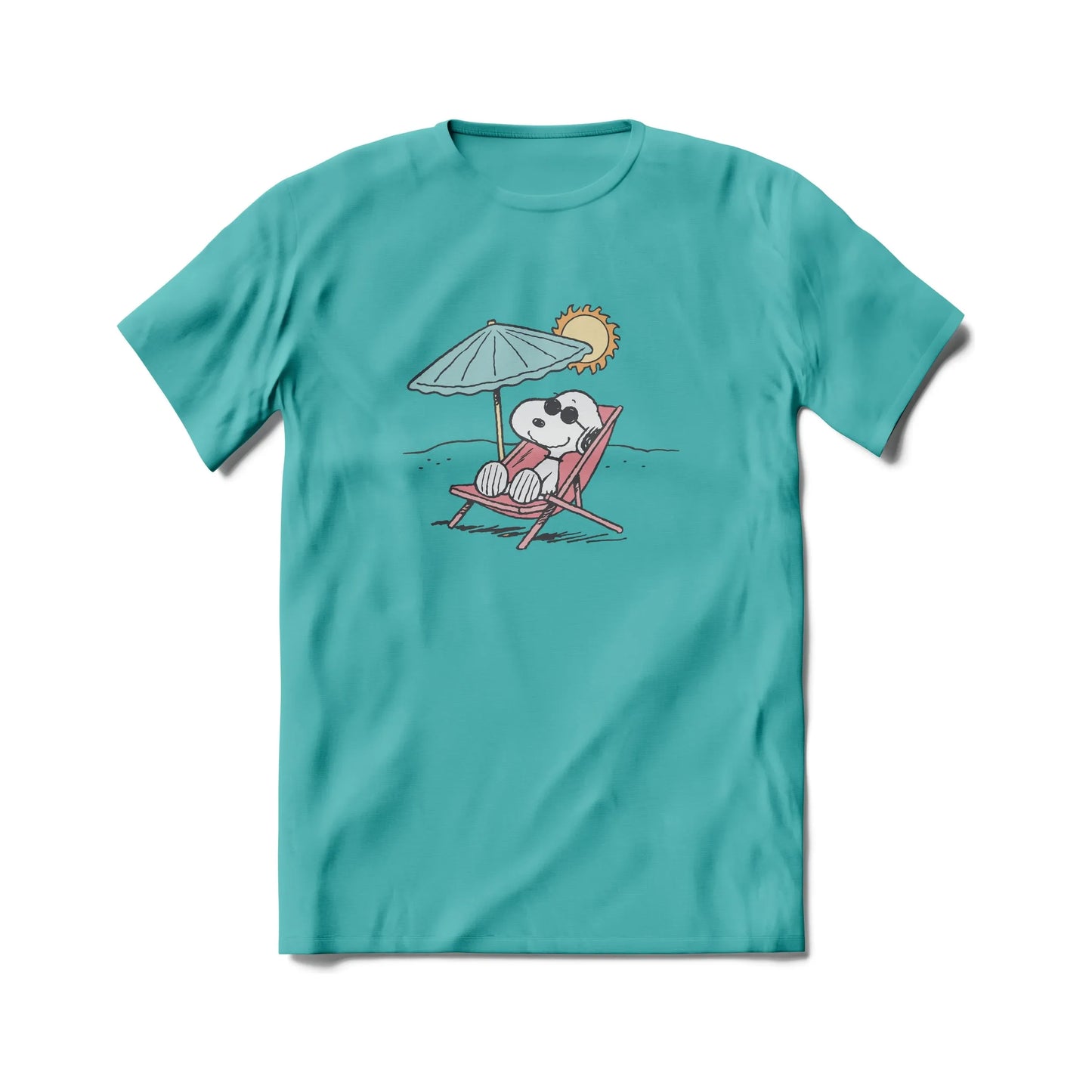 Peanuts Snoopy Beach Short Sleeve T-Shirt (Unisex)