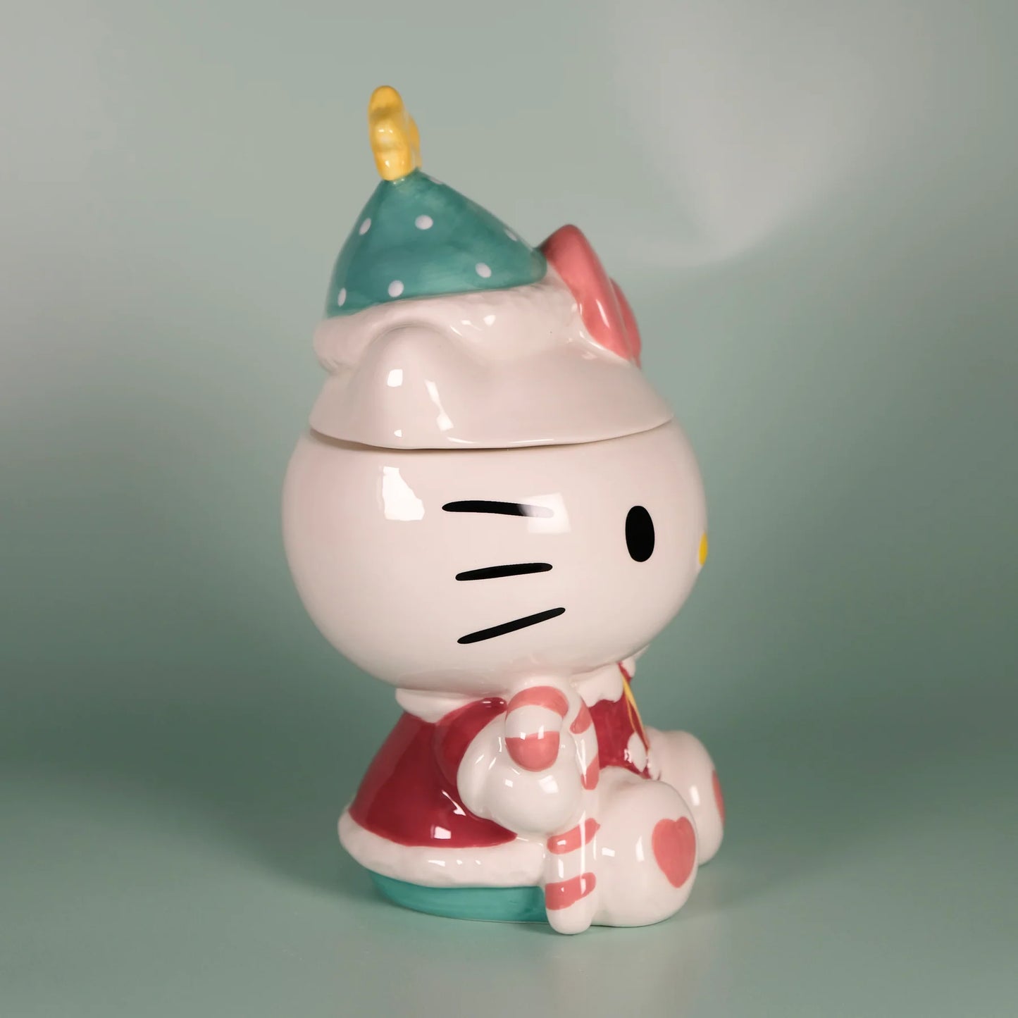 Hello Kitty Holiday Candy Cane Cookie Jar