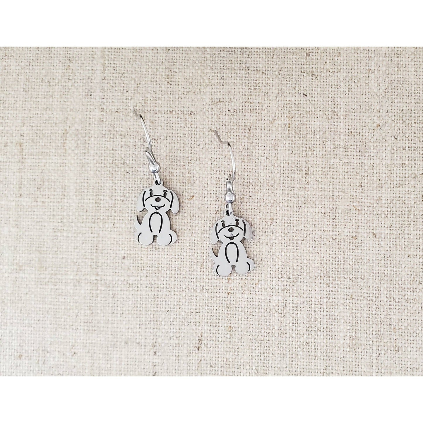 Puppy Dog Shaped Metal Earrings