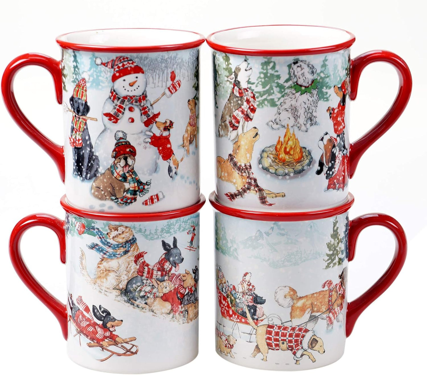 "Special Delivery" Dog Christmas Mugs (Set of 4)