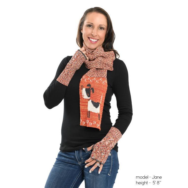 Lightweight Cotton Scarf: Dog Pattern
