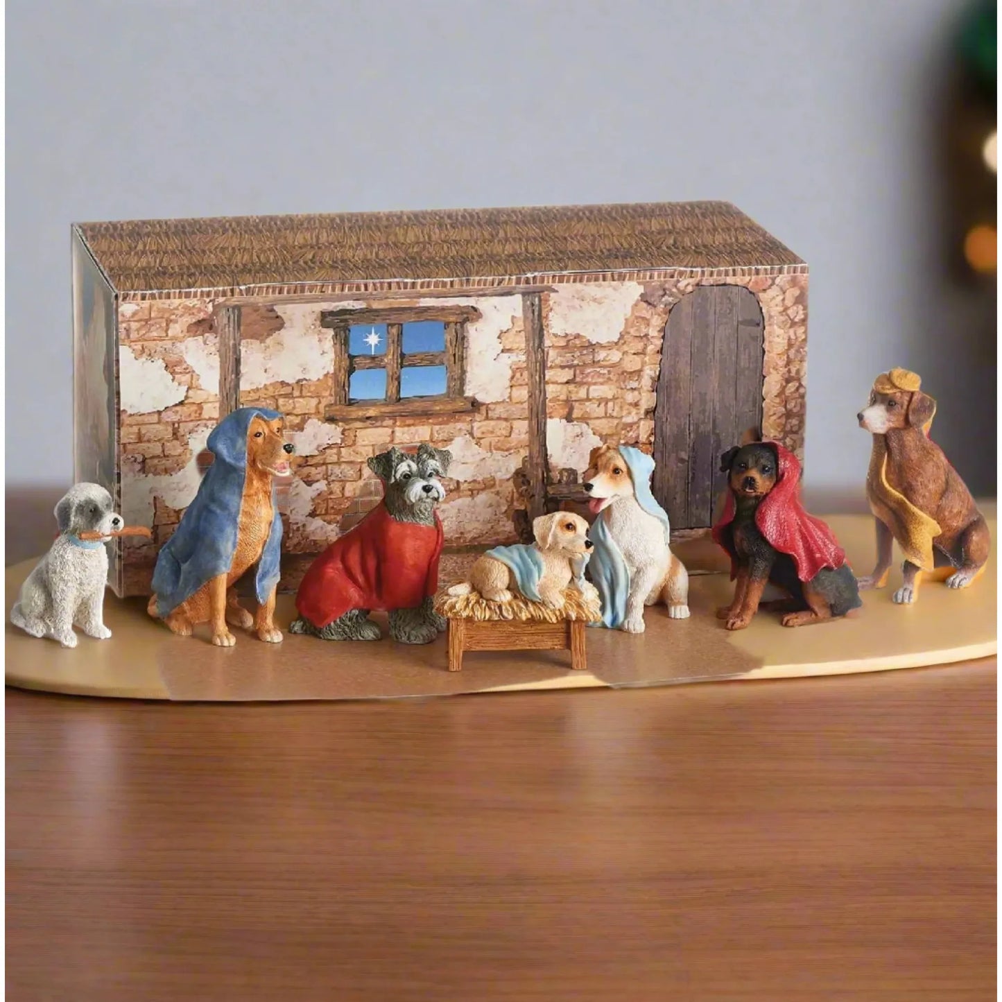 Canine Nativity Scene (Canine Creche) - 7 piece set