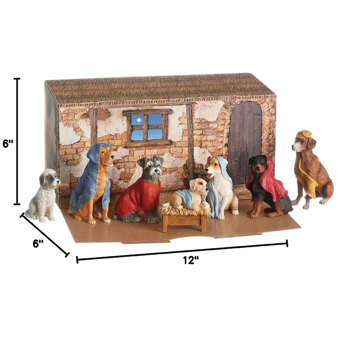 Canine Nativity Scene (Canine Creche) - 7 piece set