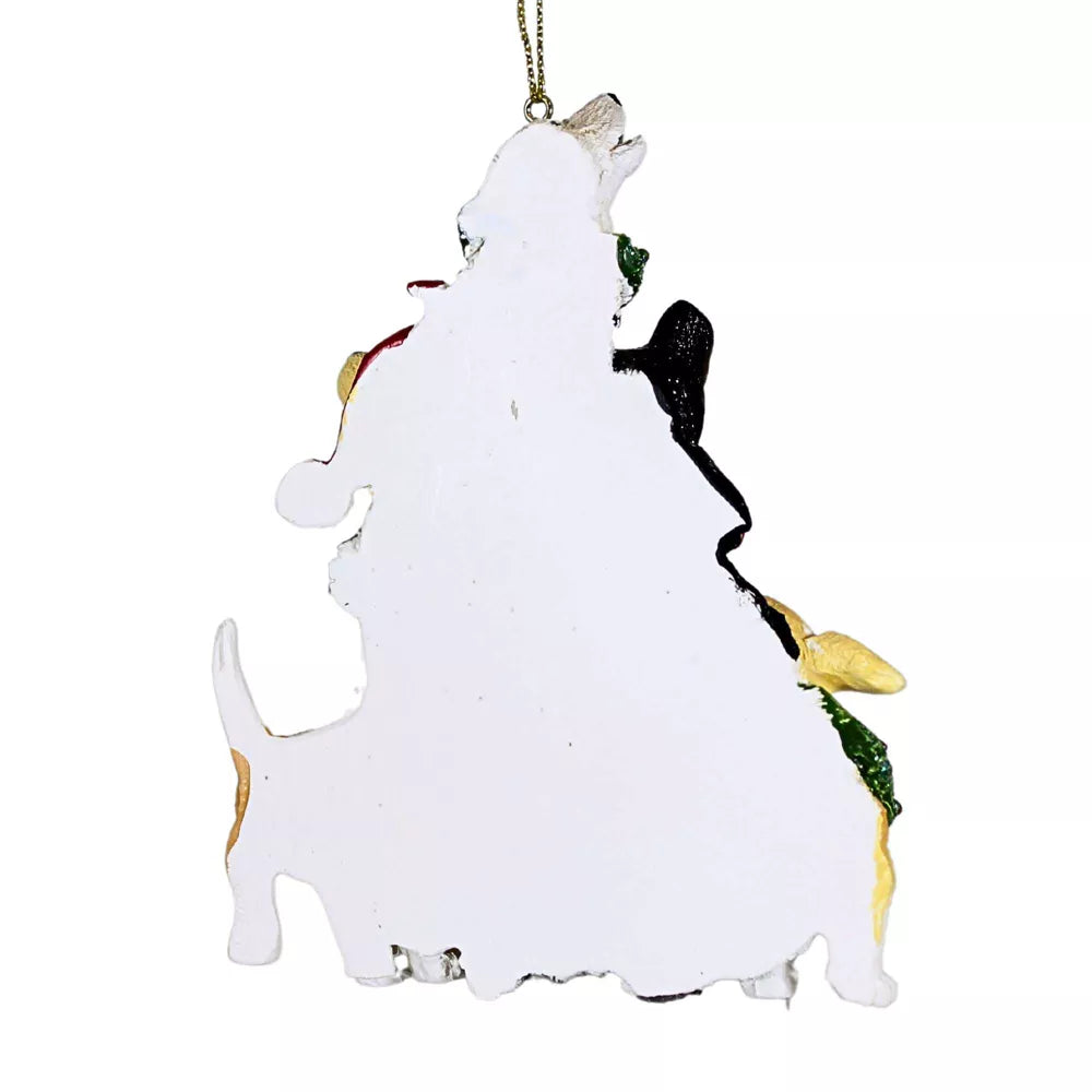 Howling Dogs Christmas Ornament