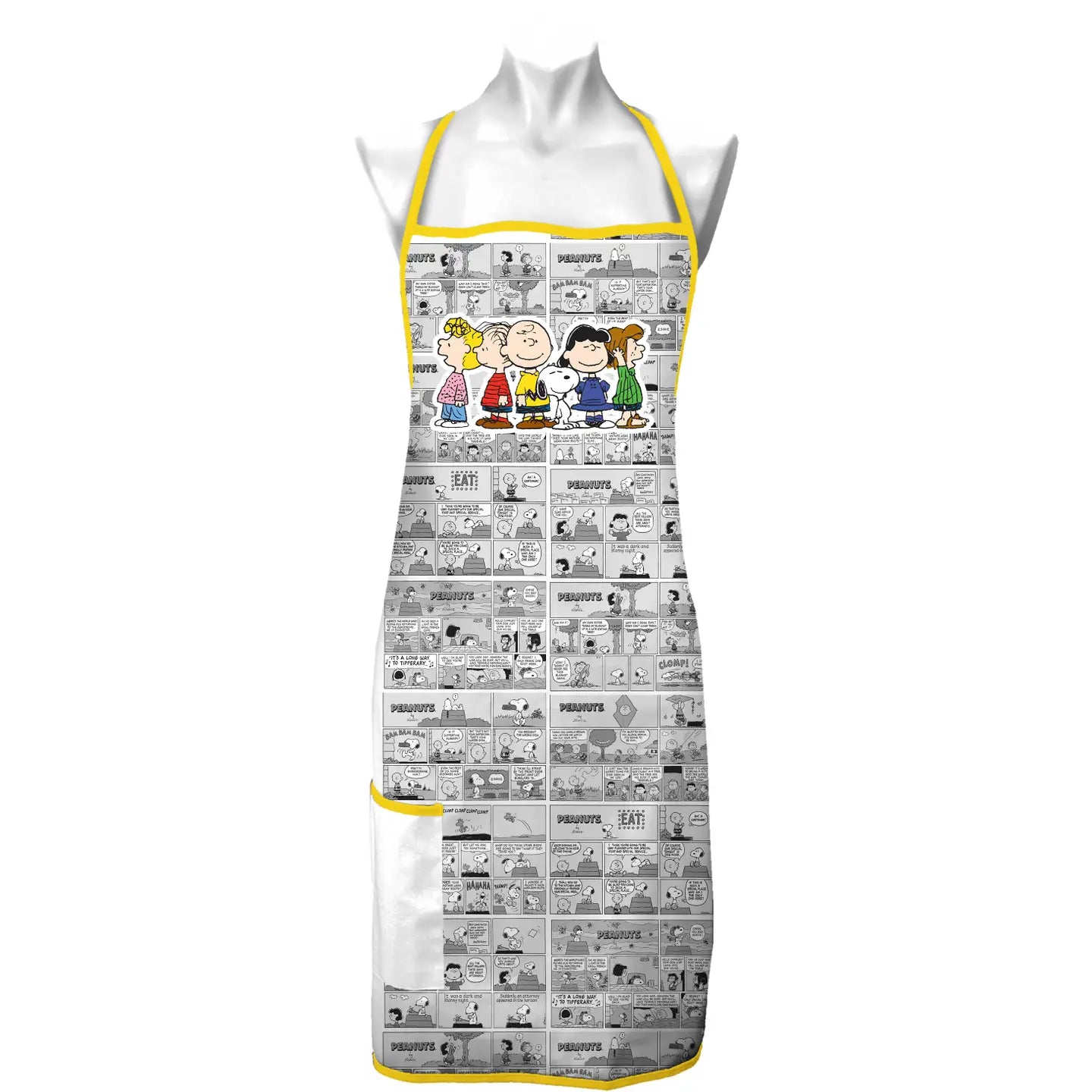Peanuts Apron With Comics Background