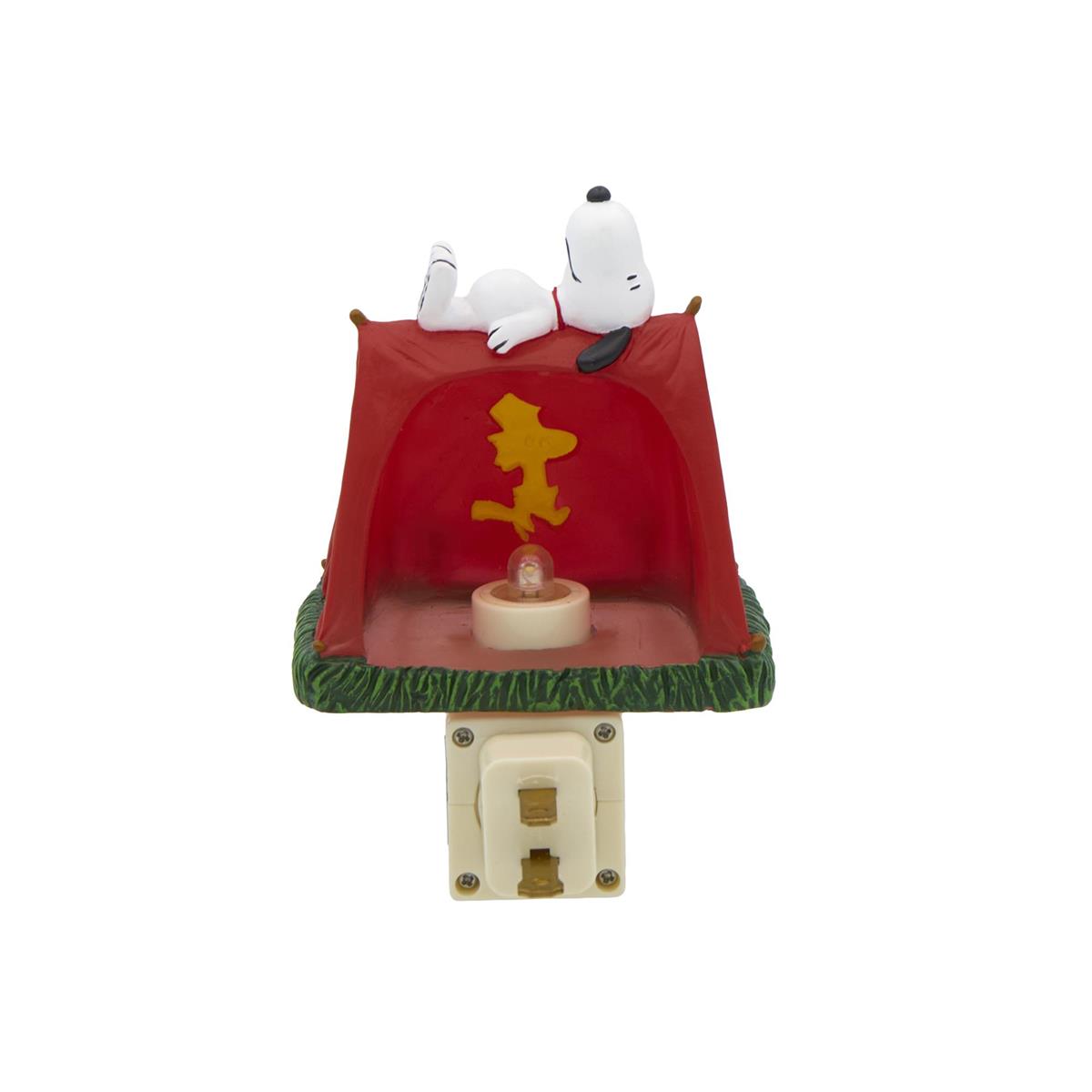 5"H Lighted Reveal Tent Snoopy Night Light with Woodstock