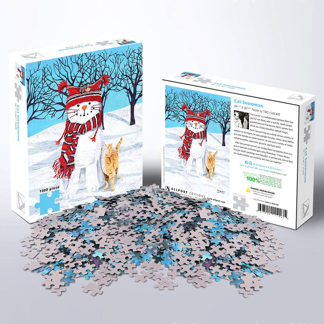 Cat Snowman 1000 Piece Puzzle