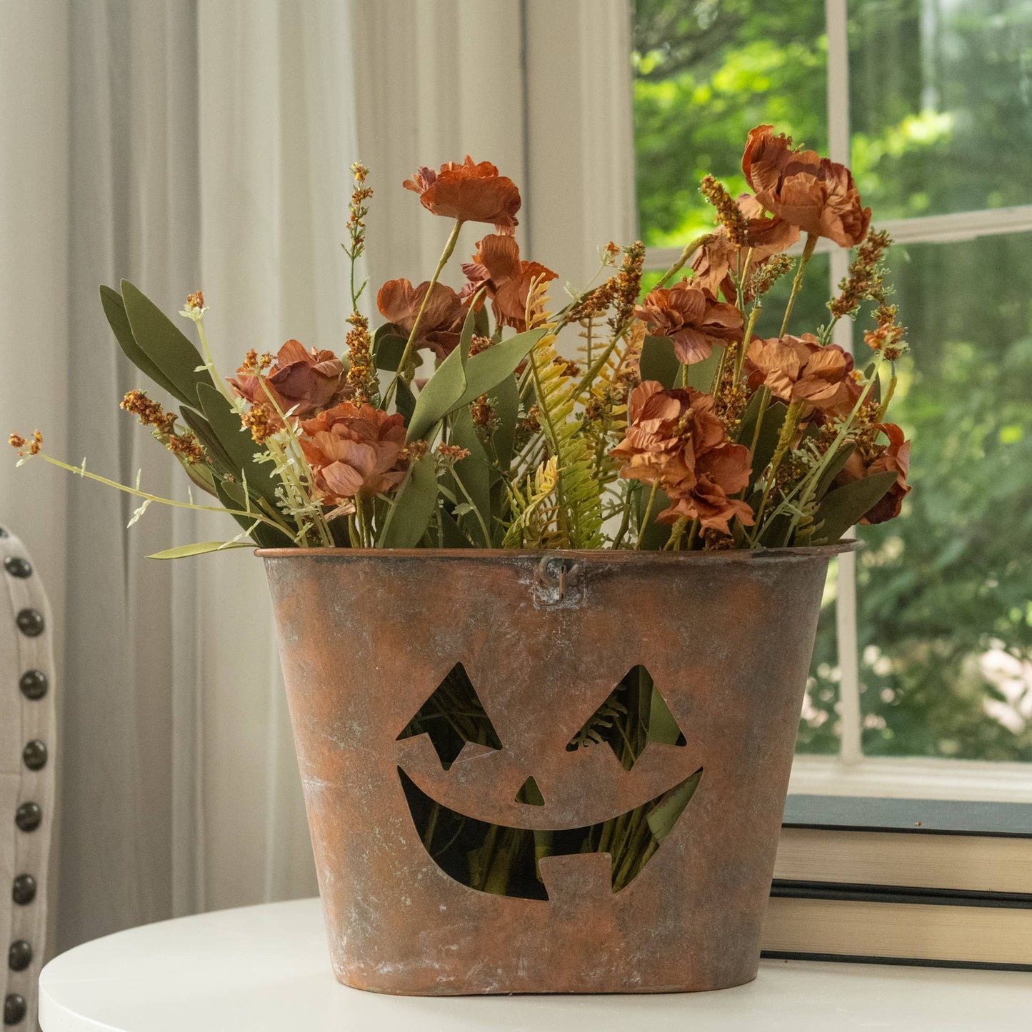 Vintage Inspired Jack O' Lantern Pail