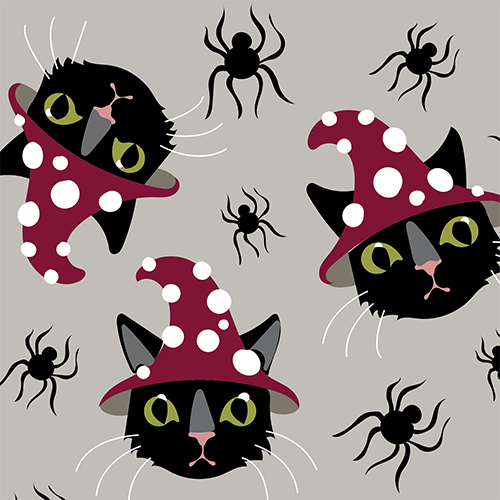 Witchy Whiskers Cat Crew Socks