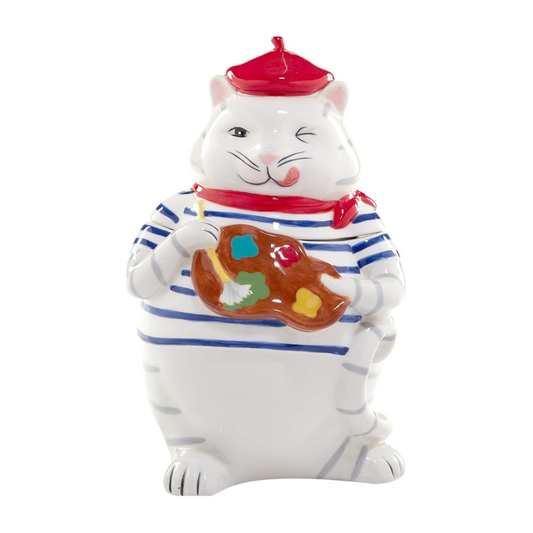 Artistic Cat Cookie/Treat Jar