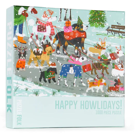 Happy Howlidays 1000 Piece Christmas Dogs Puzzle