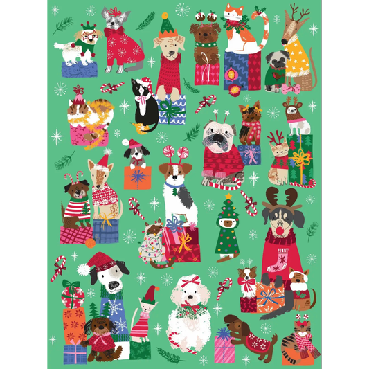 Santa's Yelpers 1000 Piece Dog Puzzle