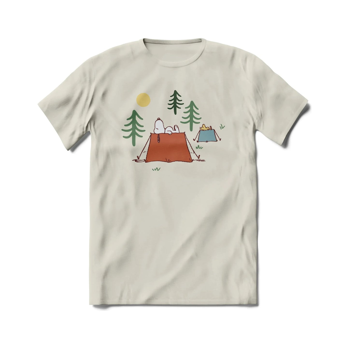 Peanuts Snoopy Camping Short Sleeve T-Shirt (Unisex)