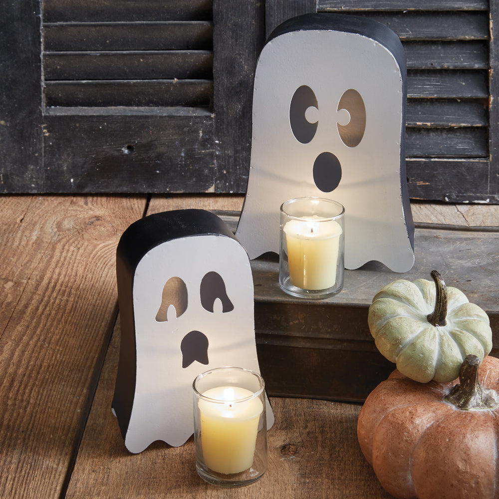 Halloween Ghost Votive Luminaries Set of 2