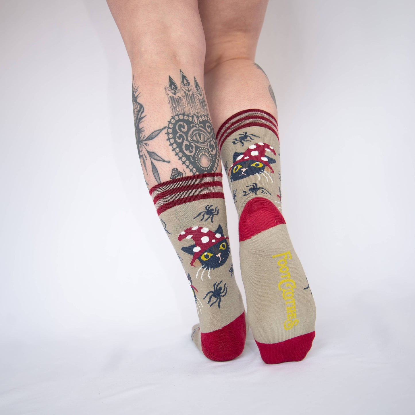 Witchy Whiskers Cat Crew Socks
