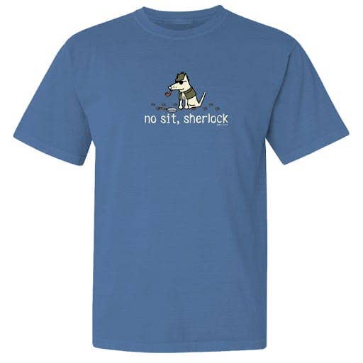 Teddy the Dog T-Shirt: "No Sit, Sherlock"