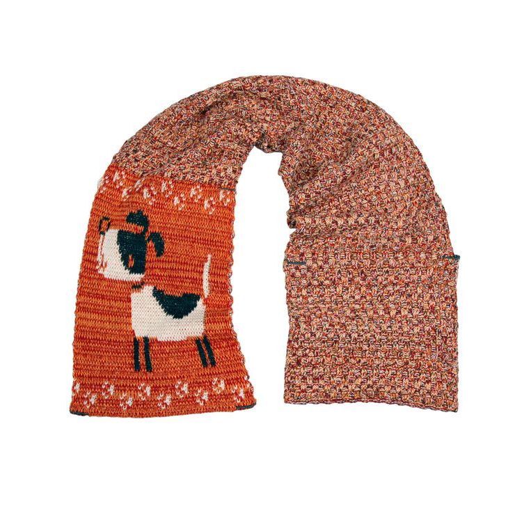 Lightweight Cotton Scarf: Dog Pattern