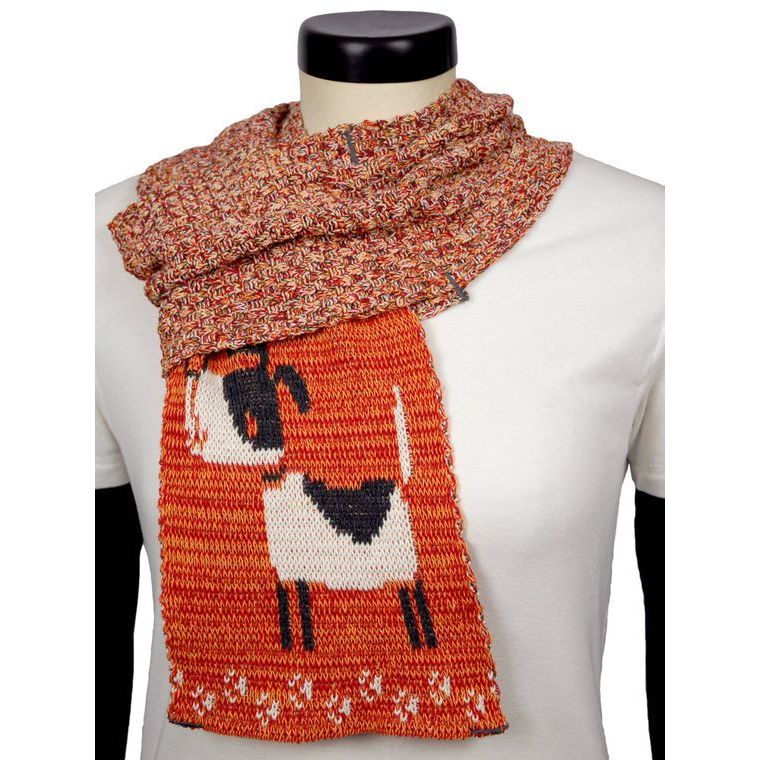 Lightweight Cotton Scarf: Dog Pattern