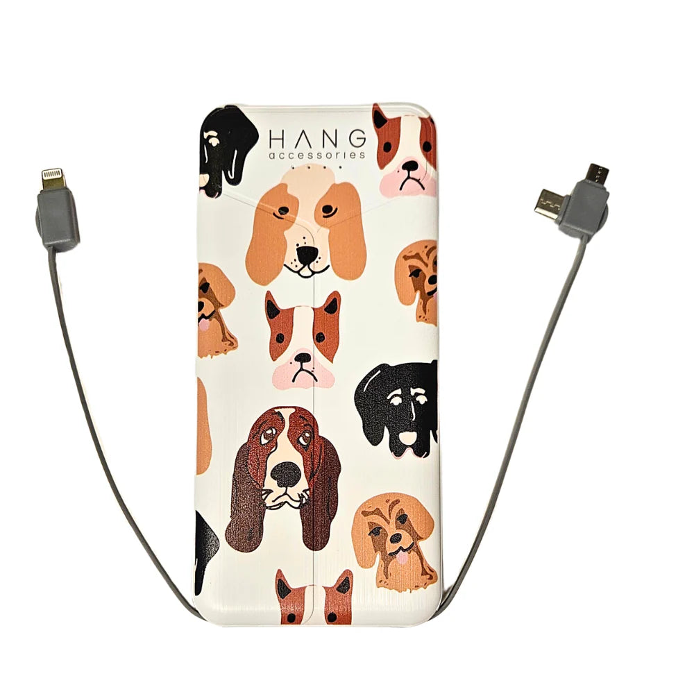 Portable Phone Charging Bank - Dog Print