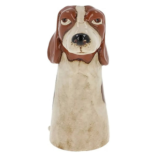 Basset Hound Ceramic Vase