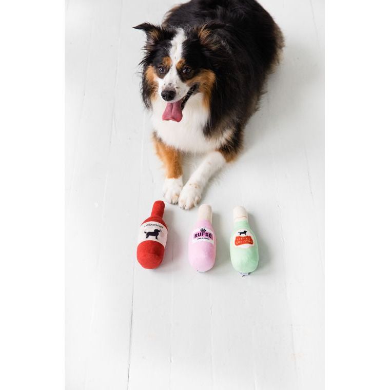 Beer, Wine & Rose Dog Toy Set