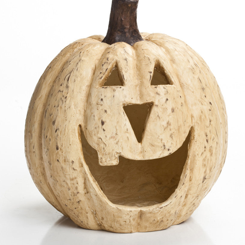 Vintage Inspired Big Mouth Pumpkin - White 11"