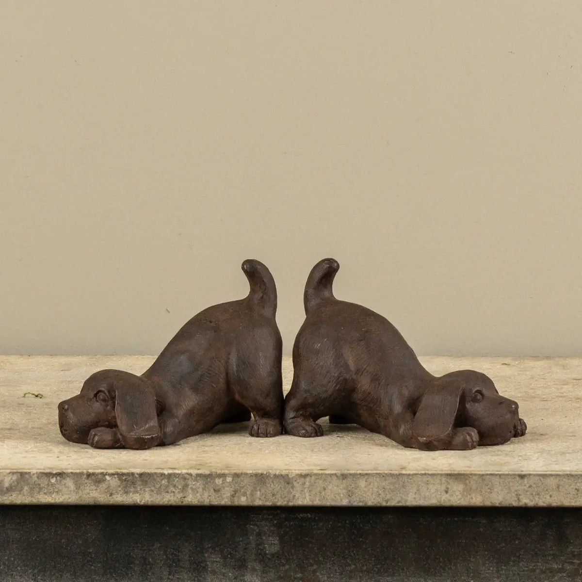 Cast Iron Look Puppy Dog Bookends