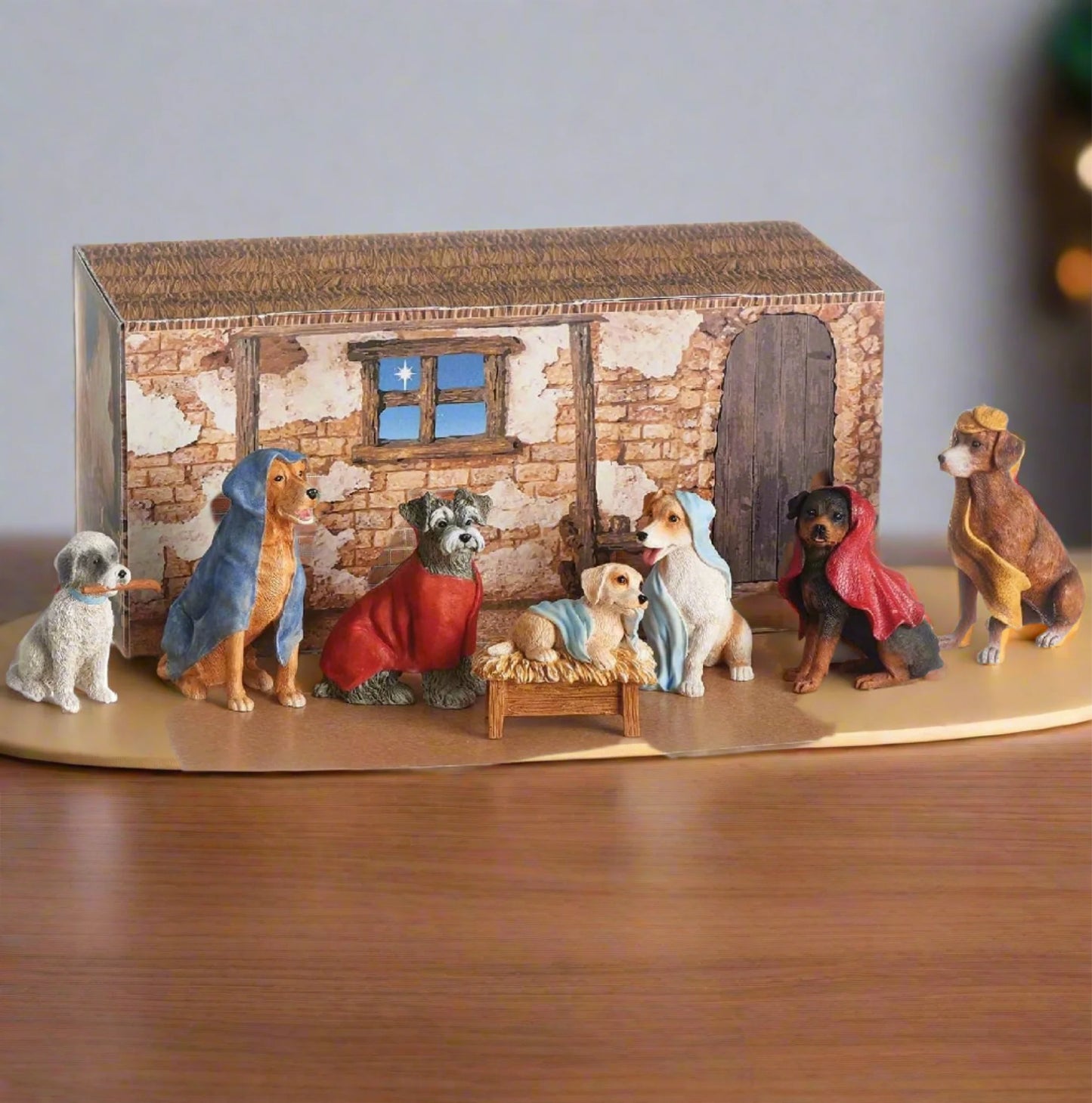 Canine Nativity Scene (Canine Creche) - 7 piece set