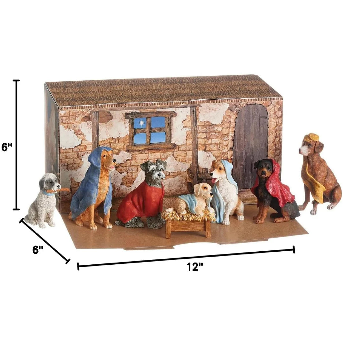 Canine Nativity Scene (Canine Creche) - 7 piece set