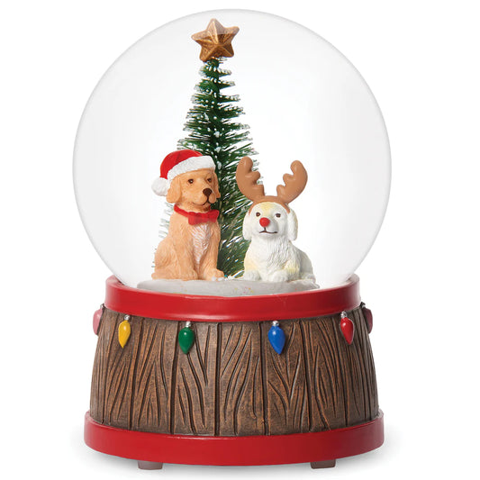 Dogs in Hats Snow Globe