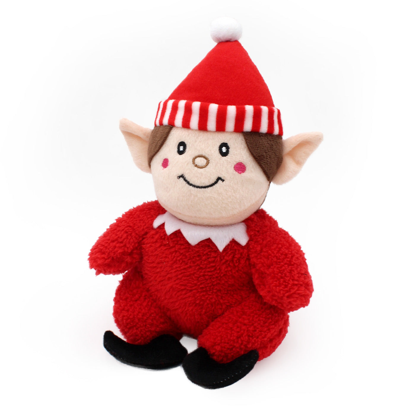 Holiday Cheeky Chumz Red Elf Dog Toy